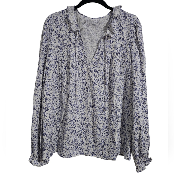 Reformation‎ Amira Long Sleeve Blouse White Floral size S - Picture 1 of 11